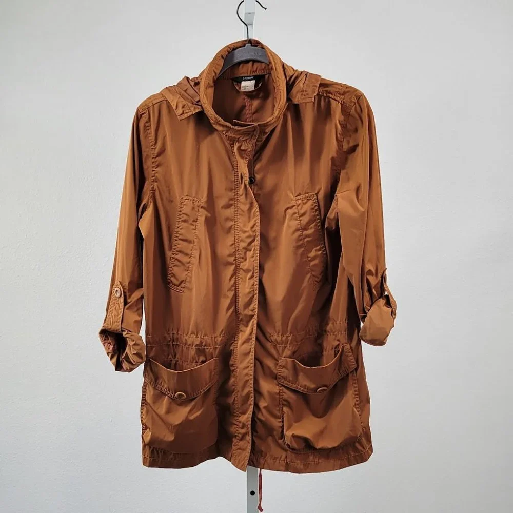 J. CREW lightweight hoodie jacket Sz 6 - Picture 8 of 9